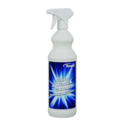 Image of Teepol Glass and Window Cleaner Spray Fast Drying Streak Smear Free Formula Removes Dirt Grime 1 Litre