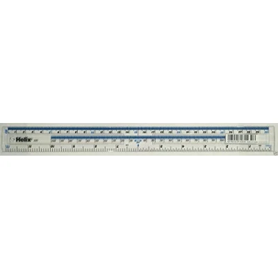 Image of Helix 30cm/12inch Ruler Clear Plastic Single