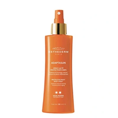 Image of Institut Esthederm Adaptasun Milky Sun Cream Spray, Moderate Protection for Body 150ml