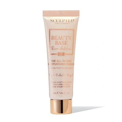 Image of Beauty Base Mini Rose Golden 3 in 1 Primer from Sculpted by Aimee (Rose Golden) 30ml Travel Friendly, Moisturising with SPF 30 Prep, Protect &amp; Perfect your Skin