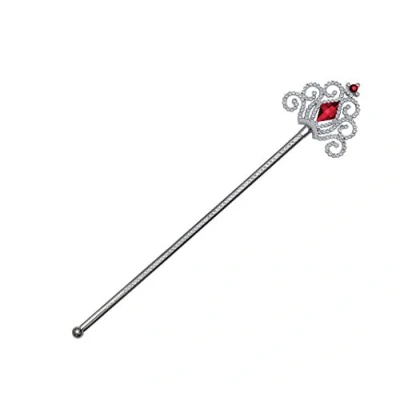 Image of Bristol Novelty BA2128 Silver Wand with Stones for Women Red, One Size