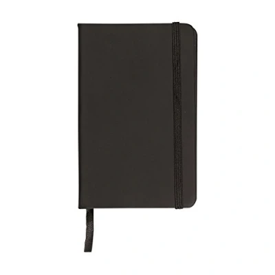 Image of eBuyGB A5 Coloured Hardback Lined Paper Notebook, Black