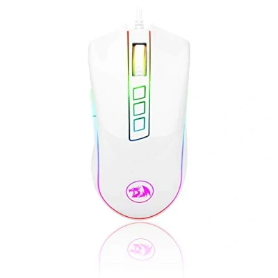 Image of Redragon M711 PC Gaming Mice, Wired Mouse, 7 Programmable Buttons, Customizable RGB Lighting 10,000 DPI, Ergonomic Lightweight for Laptop, Desktop, (White)