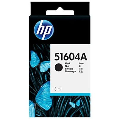 Image of HP 51604A Ink Cartridge for Printers (Black, 3 Milliliter Ink, 750000 Characters)