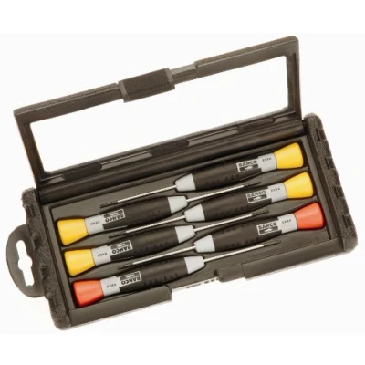 Image of Bahco 706 3 Precision Screwdriver Set Slotted, Multi Colour