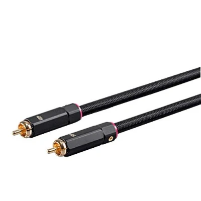 Image of Monoprice Onix Series Digital Coaxial Audio/Video RCA Subwoofer CL2 Rated Cable, RG 6/U 75 ohm 15ft,Black