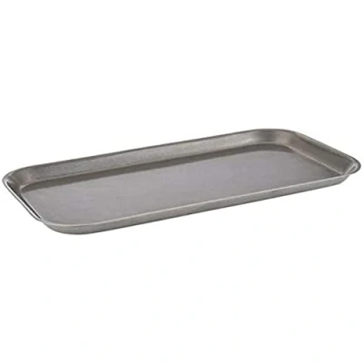 Image of APS Serving and decoration tray VINTAGE, stainless steel in antique look, key holder, jewellery tray, kitchen 34 x 18 cm, h: 1,5 cm