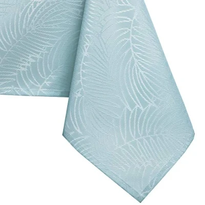 Image of AmeliaHome Lotus Effect Water Repellent Polyester Tablecloth Gaia Blue 110 x 160 cm