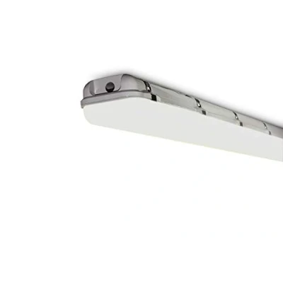 Image of Luceco Industrial Twin LED Eco Climate Array Lighting, 6 Feet, 84 Watts, Standard Driver, Grey/White