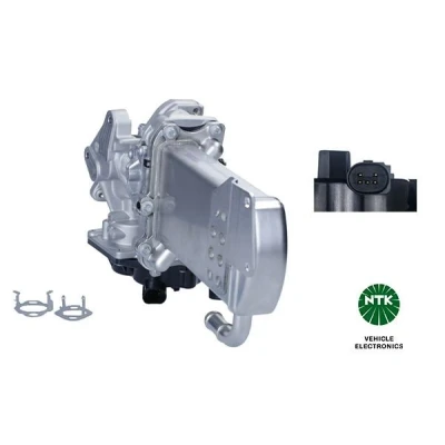 Image of 03L131512BM, 03L131512CB, 03L131512CC, 03L131512DK, 03L131512DS EGR valve NGK 91137 Electric pneumatic with cooler, gaskets/seals