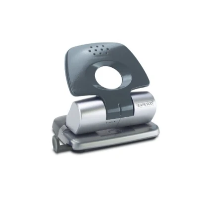Image of Rapesco 0724 Zero 20 Hole Punch, Sheet Capacity, Sliver/Black