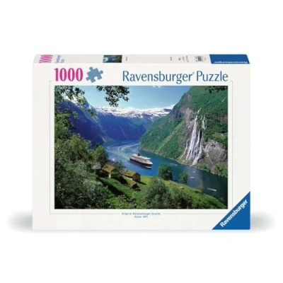 Image of Ravensburger 12000475 Norwegian Fjord 1000 pieces jigsaw Puzzle for adults and kids age 14 years up, nature puzzle, landscape