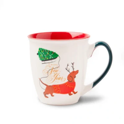 Image of Christmas Dachshund Dog Mugs 350ml Assorted Designs