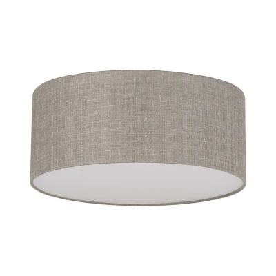 Image of Rondo 45cm Cylindrical Ceiling Light Linen 4xE27