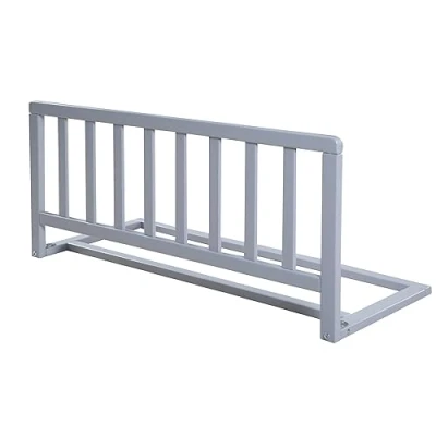Image of roba Bed Rail 90 cm Secure Wooden Guardrail Taupe/Grey