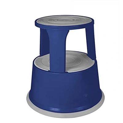 Image of Heavy Duty Metal SUPASTEP Kick Step Stool in RED, Black, Blue And Grey White Load Capacity upto 150KG (Blue)