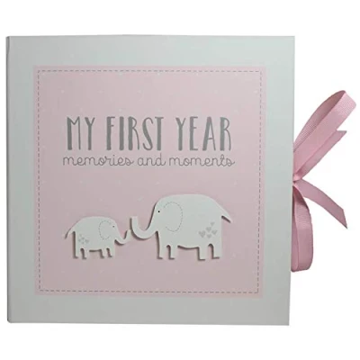 Image of My First Year Record Book Petit Cheri Collection Gift Pink Baby Girl 5338