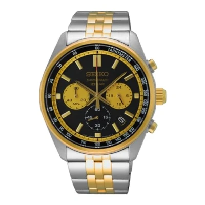 Image of Seiko Men Analog Quartz Watch with Stainless Steel Strap SSB430P1