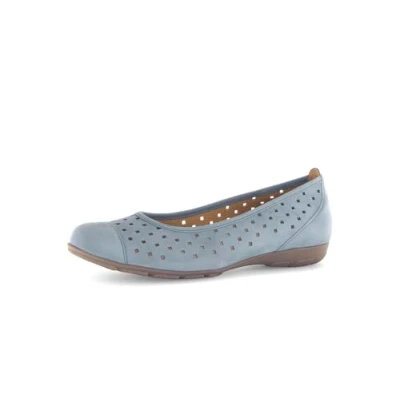 Image of Gabor Women&#039;s Classic Ballet Flats for Women, Jeans 10, 5.5 UK