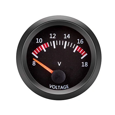 Image of ETOPARS Universal Car Vehicle 52mm Pointer Volt Voltage Gauge Meter Kit White LED Light Indicator Dail Electronic