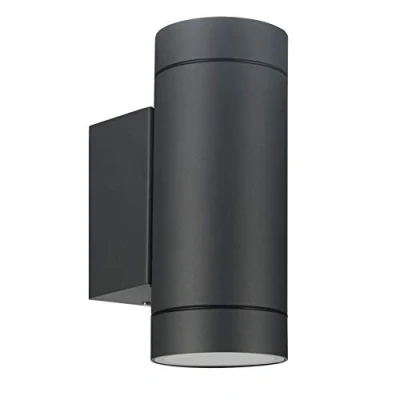 Image of LASIDE Outdoor Wall Lights, Anthracite Grey GU10 Up Down Outside Lights Electric, IP44 Waterproof Aluminium Garden Mains Powered for Patio, Terrace, Garden, Balcony, Porch, Garage