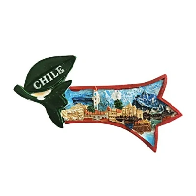 Image of Chile 3D Refrigerator Magnet Resin Travel Souvenirs,Handmade Home &amp; Kitchen Decoration Fridge Collection Gift