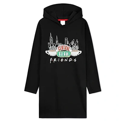 Image of FRIENDS Hoodie for Girls Teens, Oversized 7 15 Years, Merchandise (Black, 9 10 Years)