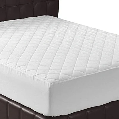 Image of DreamNights Quilted Small Double 4ft Mattress Protector Fitted Pad 30cm Deep Pocket Topper Anti Allergy and Breathable White, Cover