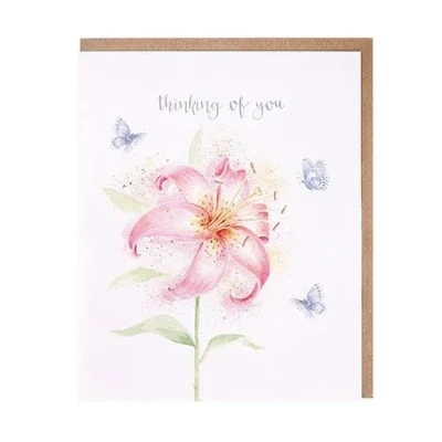 Image of Beautiful Butterflies Thinking of You Card Holly Blue Sympathy Greeting