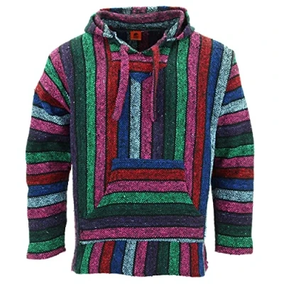 Image of LOUDelephant Recycled Mexican Baja Jerga Hoody Multi Stripe (XX Large)