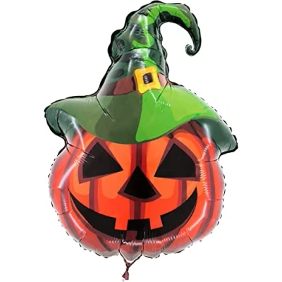 Image of Toyland® 24&quot; Pumpkin Halloween Foil Helium Balloon Party Decorations