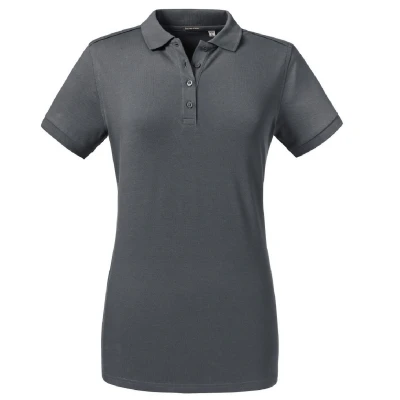 Image of Russell Athletic Womens/Ladies Tailored Stretch Polo (Convoy Grey) Multicolour Size Small