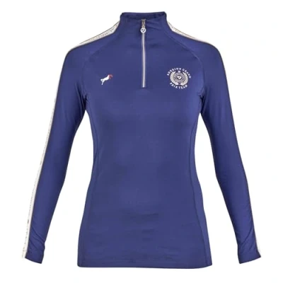 Image of Shires Aubrion Team Womens Long Sleeve Base Layer Navy Small