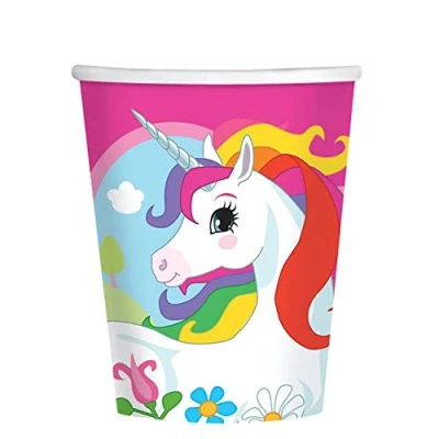 Image of Amscan 9902102 66 Unicorn 8 Cups 250Ml