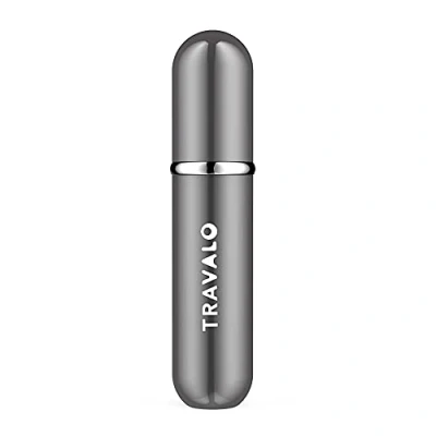 Image of Travalo Classic Perfume Atomizer Revamped refill system Elegant Metal Travel TSA Flight Approved Portable Bottle Glass free Titanium Unisex 0.17oz