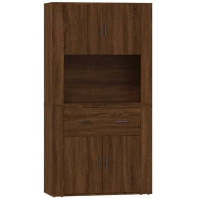 Image of vidaXL Highboard Brown Oak Engineered Wood