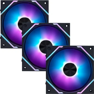 Image of MSI MPG EZ120 ARGB 3B fan 120mm fan, Patented Magnetic Connector Block, daisy chain connection, fluid dynamic bearing + extra nut fixing, hub, Mystic Light &amp; Cooling Wizard support
