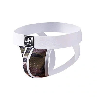 Image of JOCKMAIL Mens Jockstraps Underwear Sexy Mesh Low Rise Stretch Jock Strap for Men (M, White)