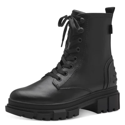 Image of s.Oliver Women&#039;s Lace Boot Flat 5 25220 41 Ankle, Black, 4.5 UK