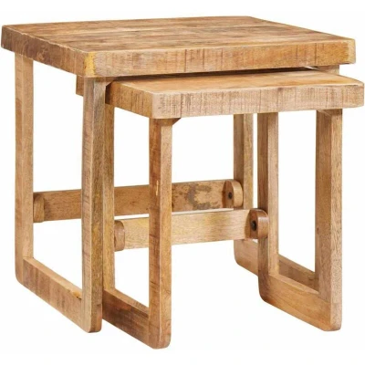 Image of vidaXL End Tables Brown Solid mango wood