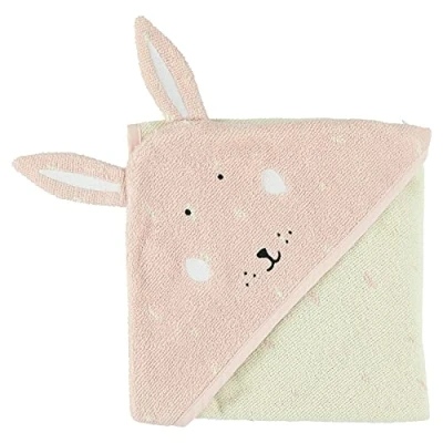 Image of Trixie Hooded towel 75x75cm Mrs. Rabbit Kids Baby Soft, Pink