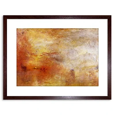 Image of Wee Blue Coo PAINTING TURNER SETTING SUN OVER LAKE FRAMED PICTURE ART PRINT F97X9590