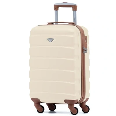 Image of Flight Knight Lightweight 4 Wheel ABS Hard Case Suitcases Cabin Carry On Hand Luggage Approved for Over 100 Airlines Including British Airways, easyJet, Jet2 &amp; Wizz 55x35x20cm TSA Lock