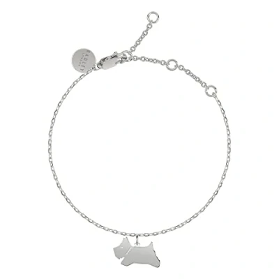 Image of Radley Ladies Polished Silver Plated Jumping Dog Bracelet RYJ3145