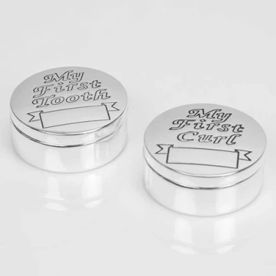 Image of Juliana Silver Plated First Tooth and Curl Boxes 6312TC