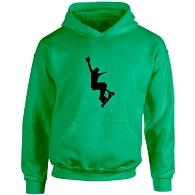 Image of Scooter, Kid&#039;s Printed Hoodie Kelly Green/Black 12 13 Years