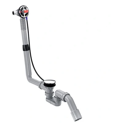 Image of hansgrohe basic set for Exafill S bath filler with waste and overflow set, standard bathtubs