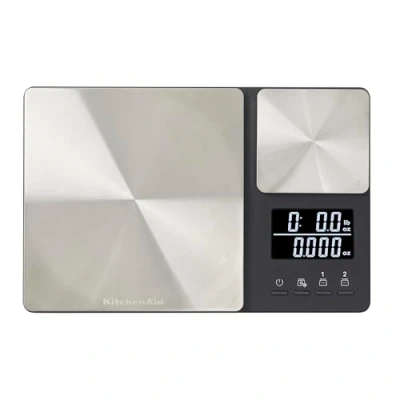 Image of KitchenAid Dual Platform Digital Kitchen Scale, 11 pound capacity, Black