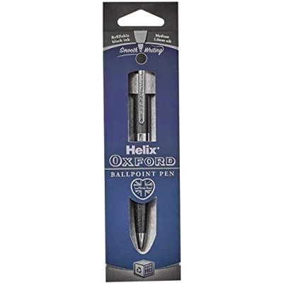 Image of Helix Oxford Premium Graphite Ballpoint Pen (Blue Ink) Plastic Free Packaging