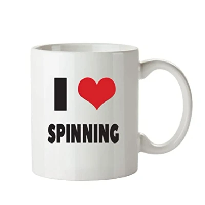 Image of I Love Spinning Mug Personalised Adult Office